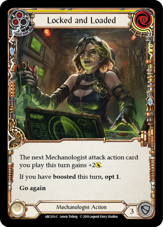 Locked and Loaded (Yellow) [ARC033-C] (Arcane Rising)  1st Edition Rainbow Foil | Gamers Paradise