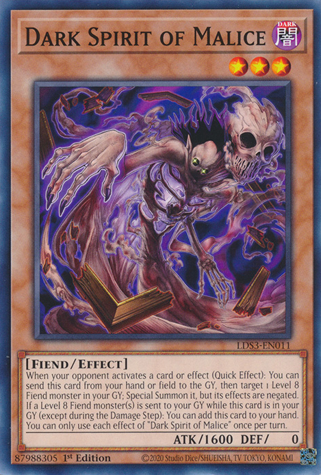 Dark Spirit of Malice [LDS3-EN011] Common | Gamers Paradise