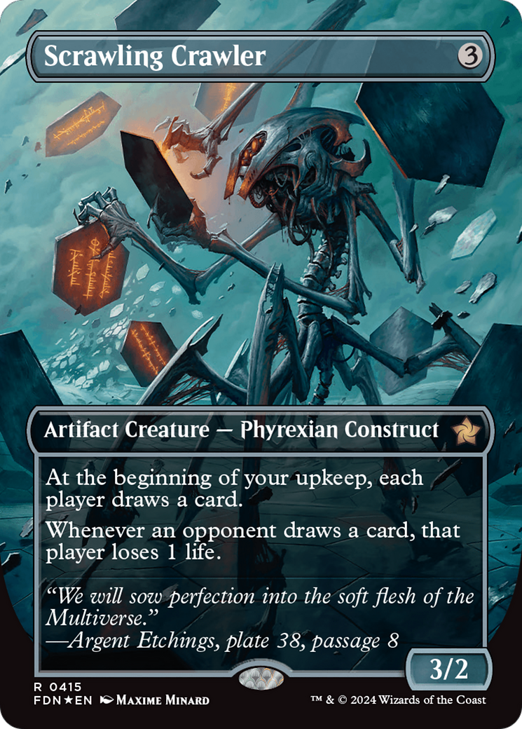 Scrawling Crawler (Borderless) (Mana Foil) [Foundations] | Gamers Paradise