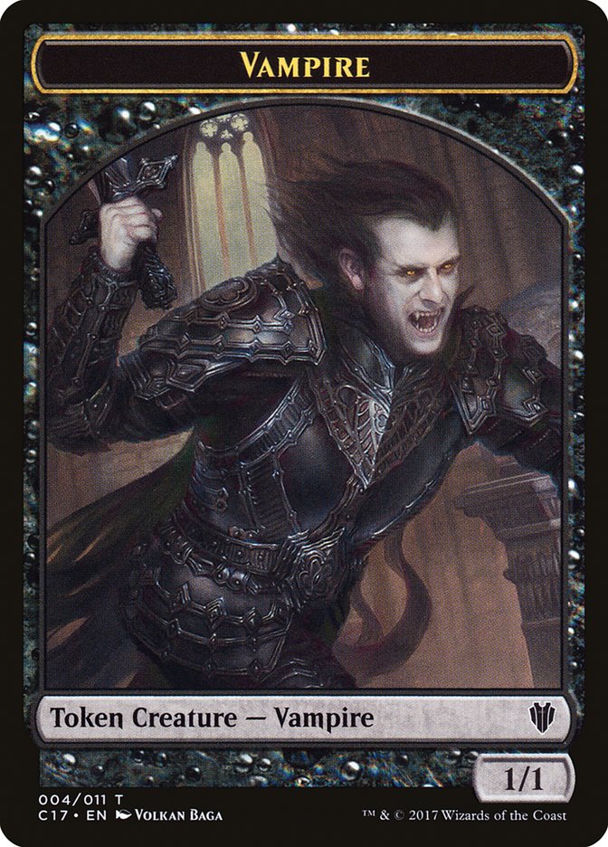 Bat // Vampire Double-Sided Token [Commander 2017 Tokens] | Gamers Paradise