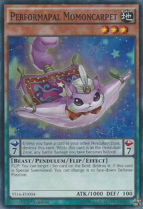 Performapal Momoncarpet [YS16-EN004] Super Rare | Gamers Paradise