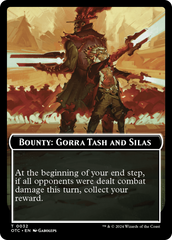 Bounty: Gorra Tash and Silas // Bounty Rules Double-Sided Token [Outlaws of Thunder Junction Commander Tokens] | Gamers Paradise