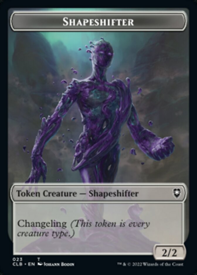 Kor Warrior // Shapeshifter (023) Double-Sided Token [Commander Legends: Battle for Baldur's Gate Tokens] | Gamers Paradise