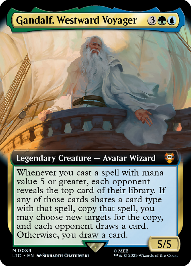 Gandalf, Westward Voyager (Extended Art) [The Lord of the Rings: Tales of Middle-Earth Commander] | Gamers Paradise
