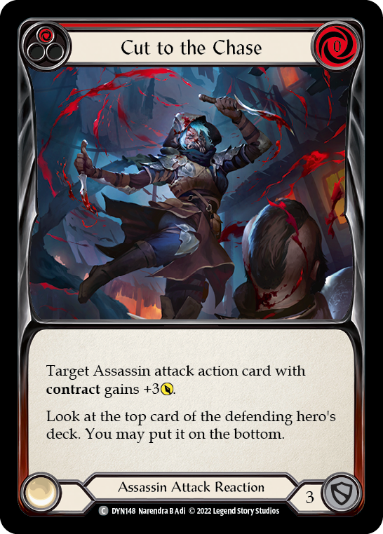 Cut to the Chase (Red) [DYN148] (Dynasty)  Rainbow Foil | Gamers Paradise