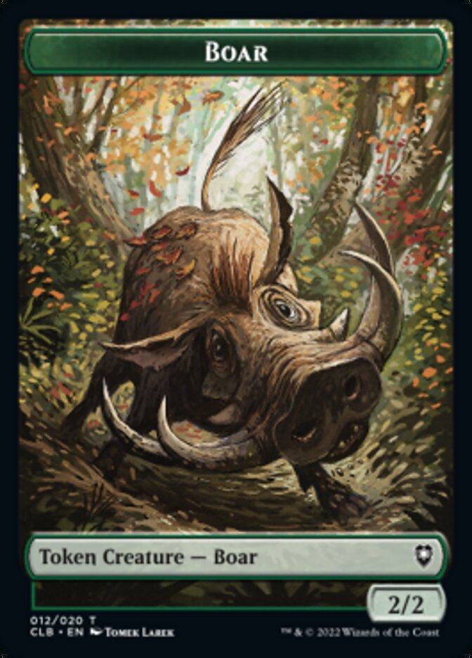 Boar // Ogre Double-Sided Token [Commander Legends: Battle for Baldur's Gate Tokens] | Gamers Paradise
