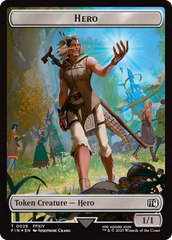 Spirit // Hero (0026) Double-Sided Token (Surge Foil) [FINAL FANTASY Commander Tokens] | Gamers Paradise
