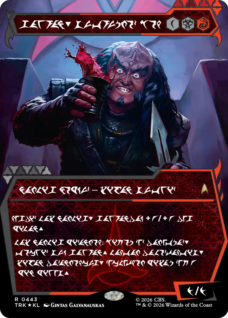 Gowron, Eager for Battle (Showcase) (Klingon) [Star Trek] | Gamers Paradise