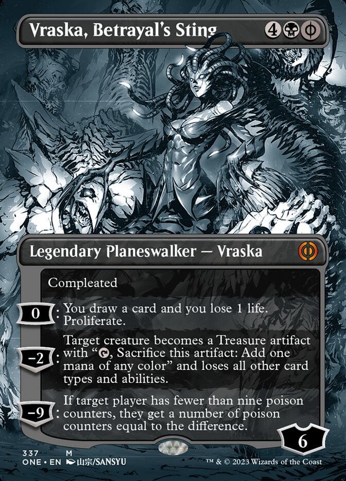 Vraska, Betrayal's Sting (Borderless Manga) [Phyrexia: All Will Be One] | Gamers Paradise