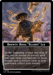 Bounty: Rissa "Blades" Lee // Bounty Rules Double-Sided Token [Outlaws of Thunder Junction Commander Tokens] | Gamers Paradise