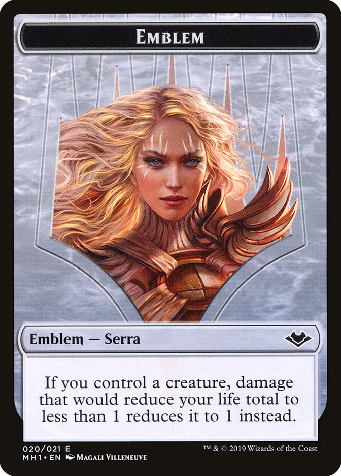 Shapeshifter (001) // Serra the Benevolent Emblem (020) Double-Sided Token [Modern Horizons Tokens] | Gamers Paradise