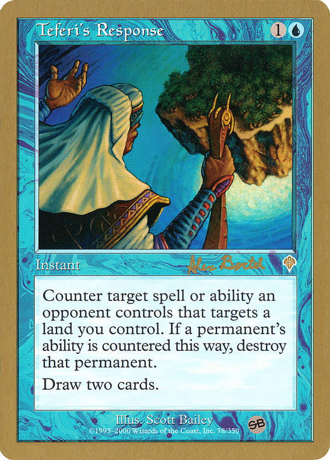 Teferi's Response (Alex Borteh) (SB) [World Championship Decks 2001] | Gamers Paradise