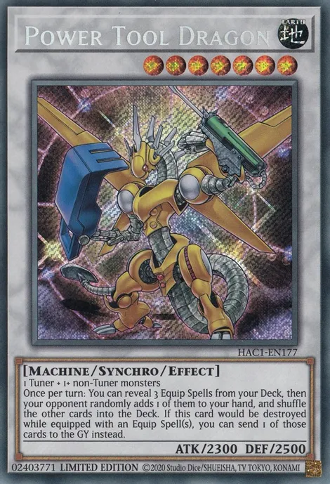 Power Tool Dragon [HAC1-EN177] Secret Rare | Gamers Paradise