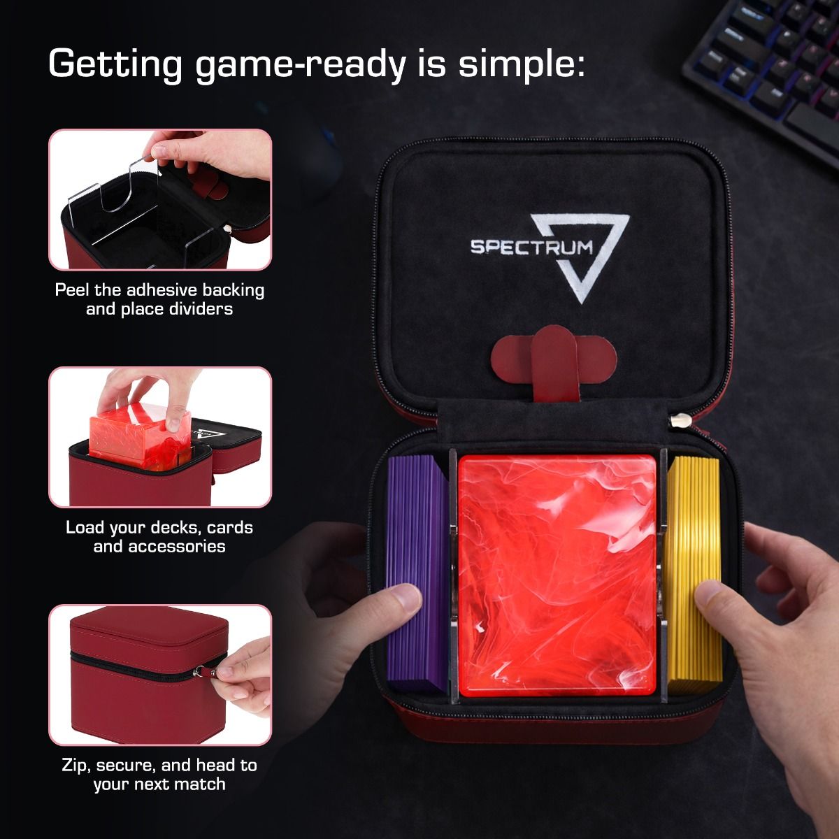 Prism Deck Case - Matrix - Red | Gamers Paradise