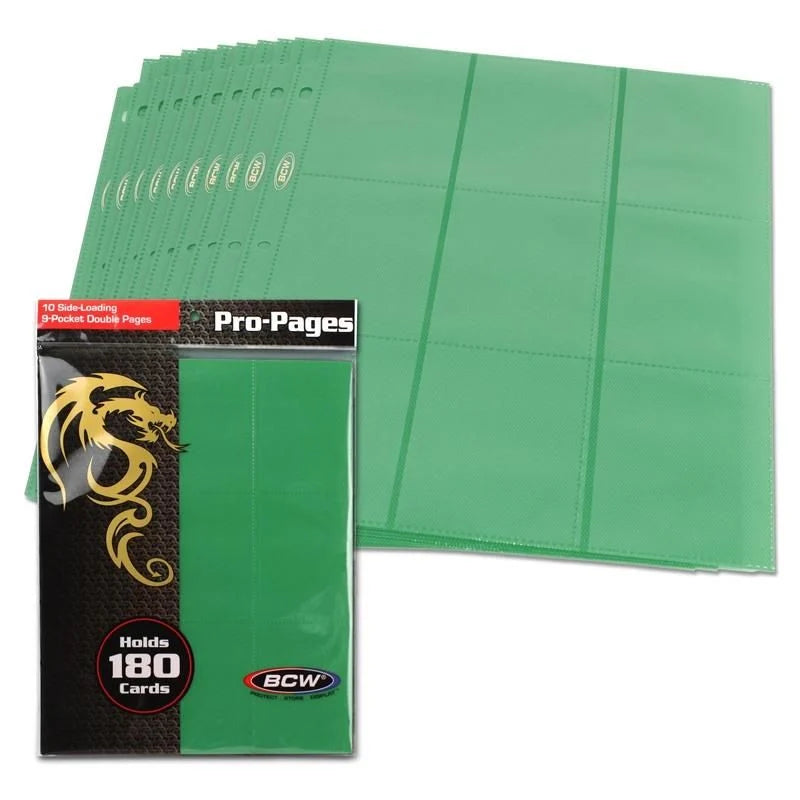 Side Loading 18-Pocket Pro Pages - Green | Gamers Paradise