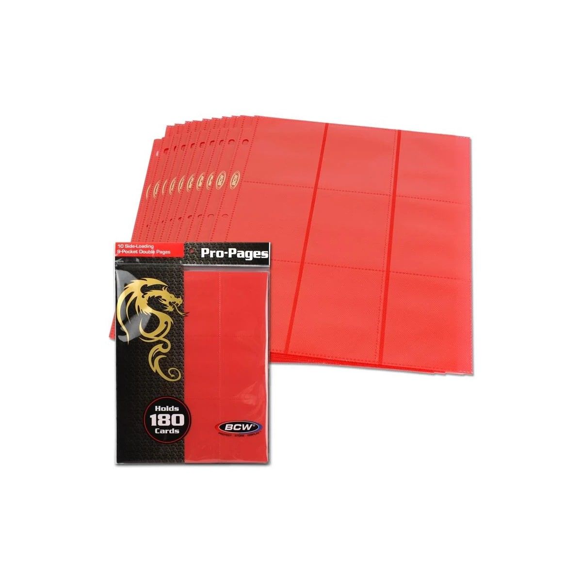 Side Loading 18-Pocket Pro Pages - Red | Gamers Paradise