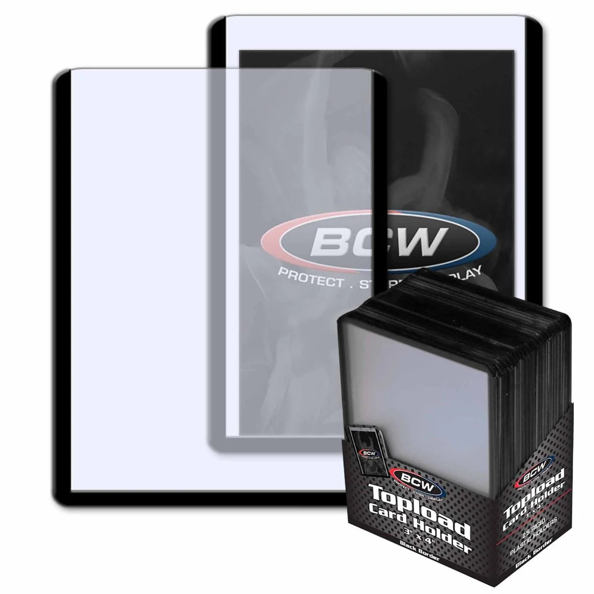 BCW 3x4 Topload Card Holder - Black Border | Gamers Paradise