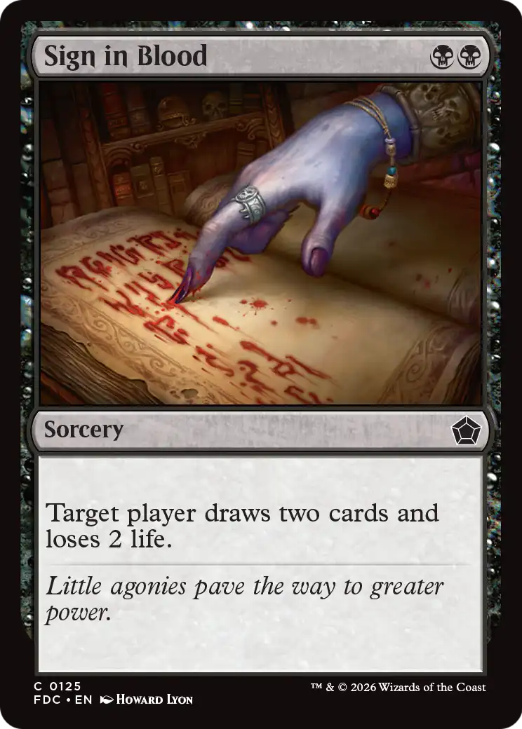 Sign in Blood [Foundations Commander] | Gamers Paradise