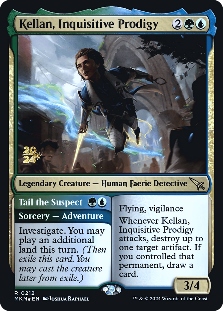 Kellan, Inquisitive Prodigy [Murders at Karlov Manor Prerelease Promos] | Gamers Paradise