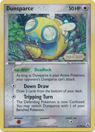 Dunsparce (31/92) (Stamped) [EX: Legend Maker] | Gamers Paradise