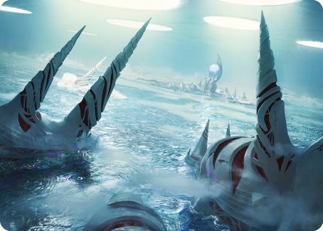 Seachrome Coast Art Card [Phyrexia: All Will Be One Art Series] | Gamers Paradise