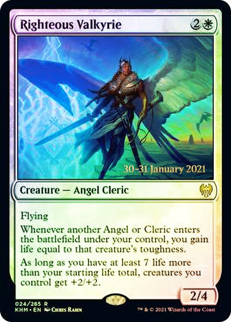 Righteous Valkyrie [Kaldheim Prerelease Promos] | Gamers Paradise