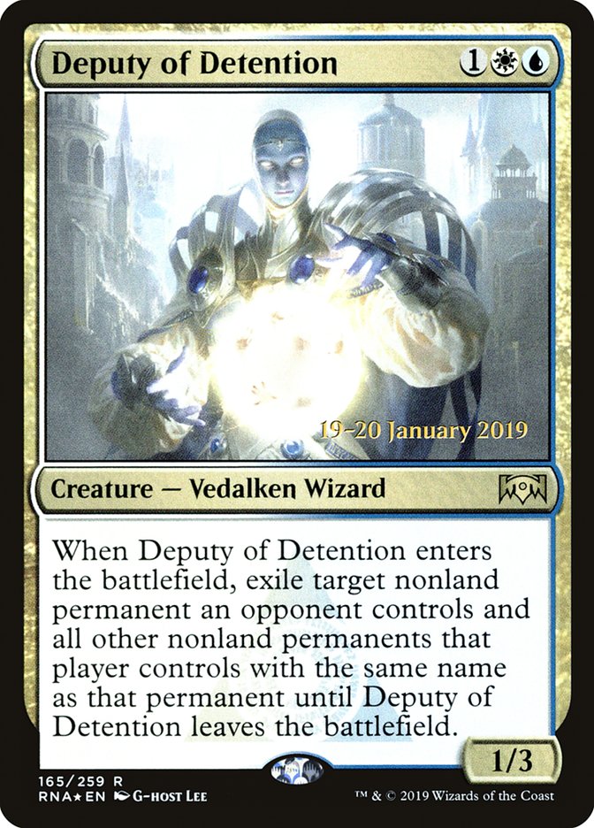 Deputy of Detention [Ravnica Allegiance Prerelease Promos] | Gamers Paradise
