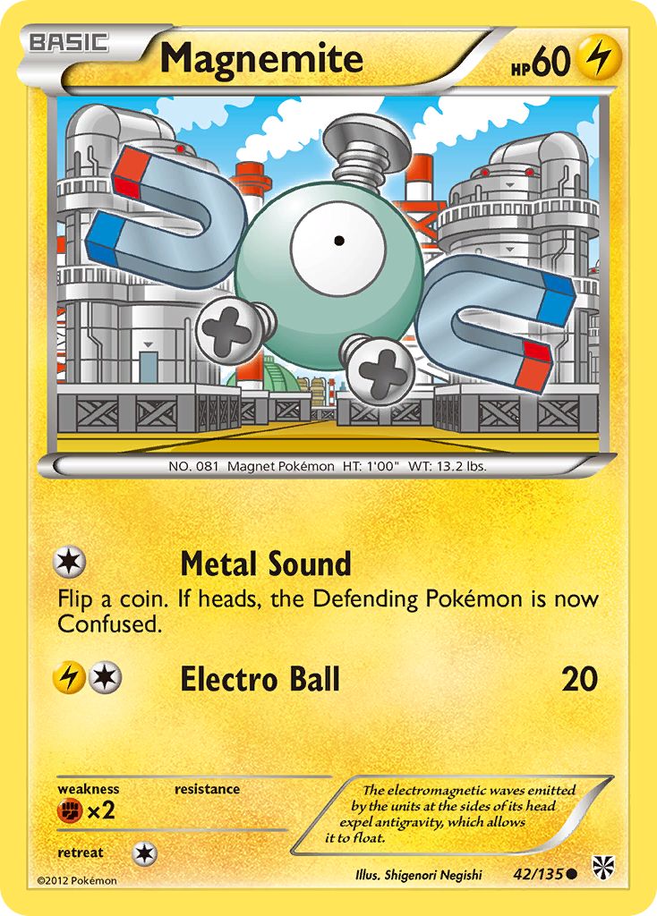 Magnemite (42/135) [Black & White: Plasma Storm] | Gamers Paradise