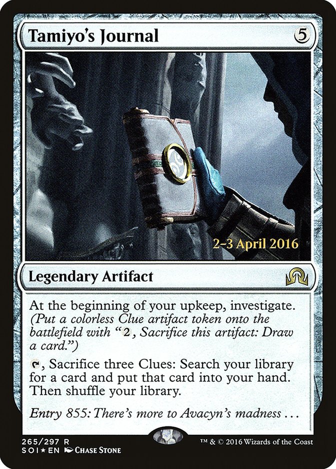 Tamiyo's Journal (Entry 855) [Shadows over Innistrad Prerelease Promos] | Gamers Paradise