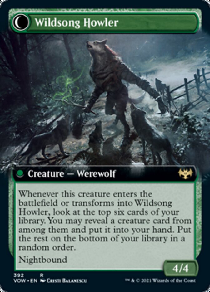 Howlpack Piper // Wildsong Howler (Extended Art) [Innistrad: Crimson Vow] | Gamers Paradise