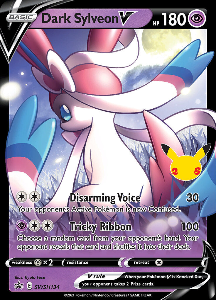 Dark Sylveon V (SWSH134) (Celebrations) [Sword & Shield: Black Star Promos] | Gamers Paradise