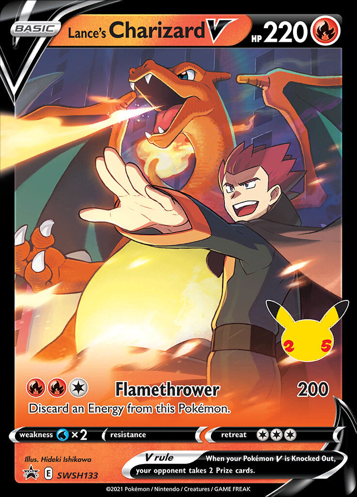 Lance's Charizard V (SWSH133) (Celebrations) [Sword & Shield: Black Star Promos] | Gamers Paradise