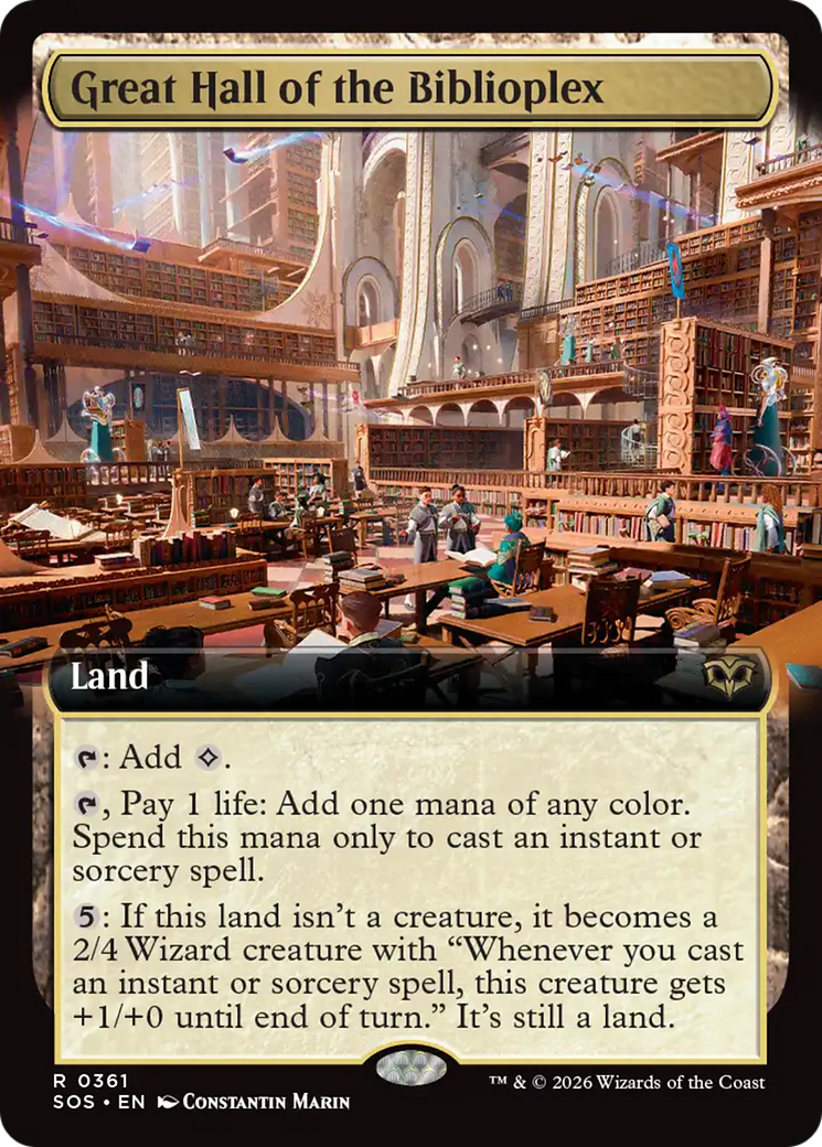 Great Hall of the Biblioplex (Extended Art) [Secrets of Strixhaven] | Gamers Paradise