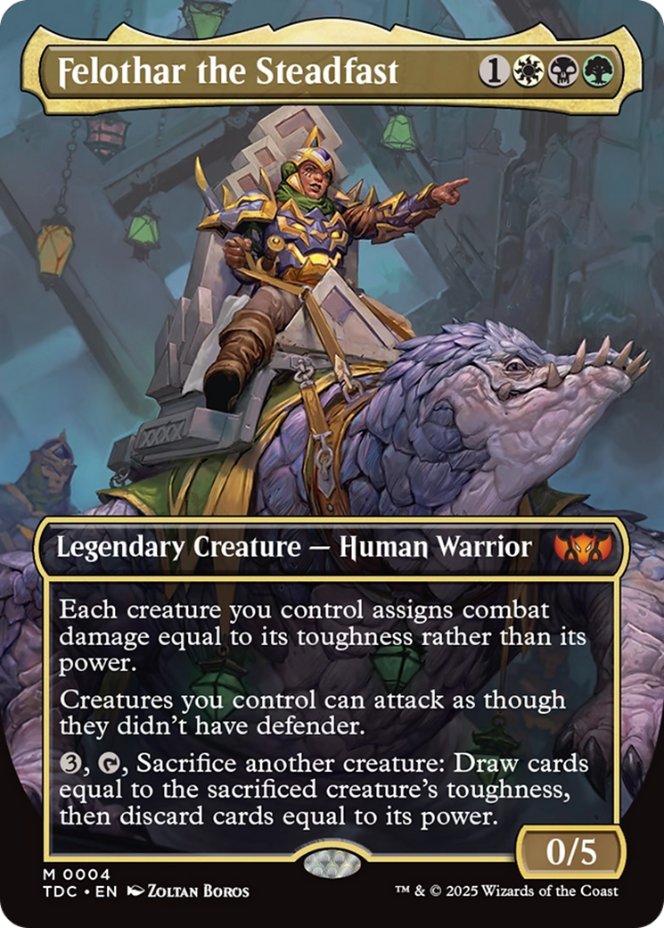Felothar the Steadfast (Borderless) [Tarkir: Dragonstorm Commander] | Gamers Paradise