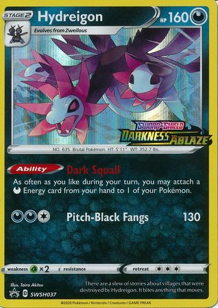 Hydreigon (SWSH037) (Prerelease Promo) [Sword & Shield: Black Star Promos] | Gamers Paradise