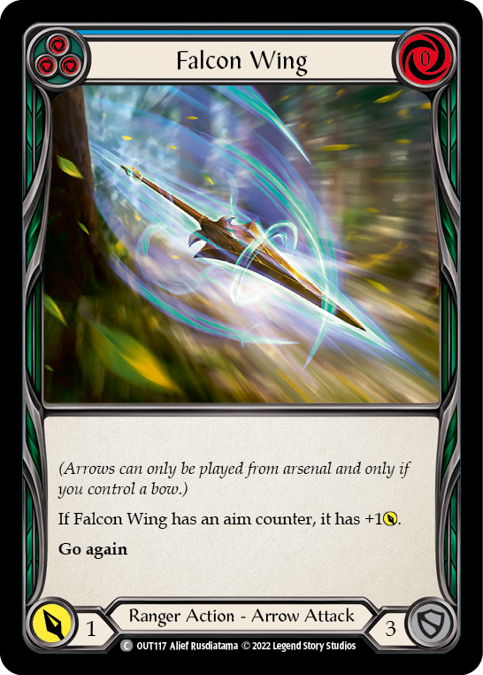 Falcon Wing (Blue) [OUT117] (Outsiders)  Rainbow Foil | Gamers Paradise