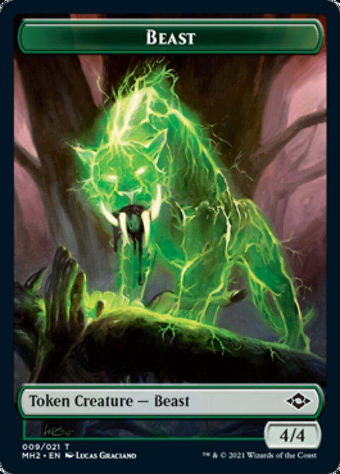 Beast // Treasure (20) Double-Sided Token [Modern Horizons 2 Tokens] | Gamers Paradise