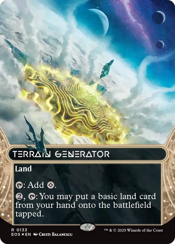 Terrain Generator (0133) (Borderless) (Galaxy Foil) [Edge of Eternities: Stellar Sights] | Gamers Paradise