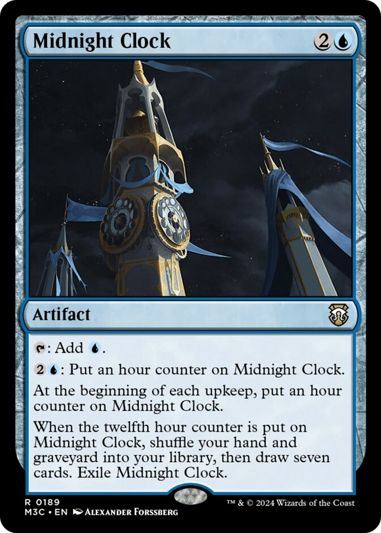 Midnight Clock (Ripple Foil) [Modern Horizons 3 Commander] | Gamers Paradise