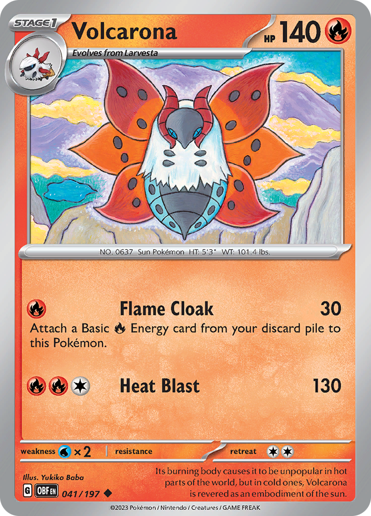 Volcarona (041/197) [Scarlet & Violet: Obsidian Flames] | Gamers Paradise