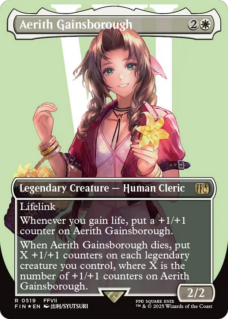 Aerith Gainsborough (Borderless) (Surge Foil) [FINAL FANTASY] | Gamers Paradise