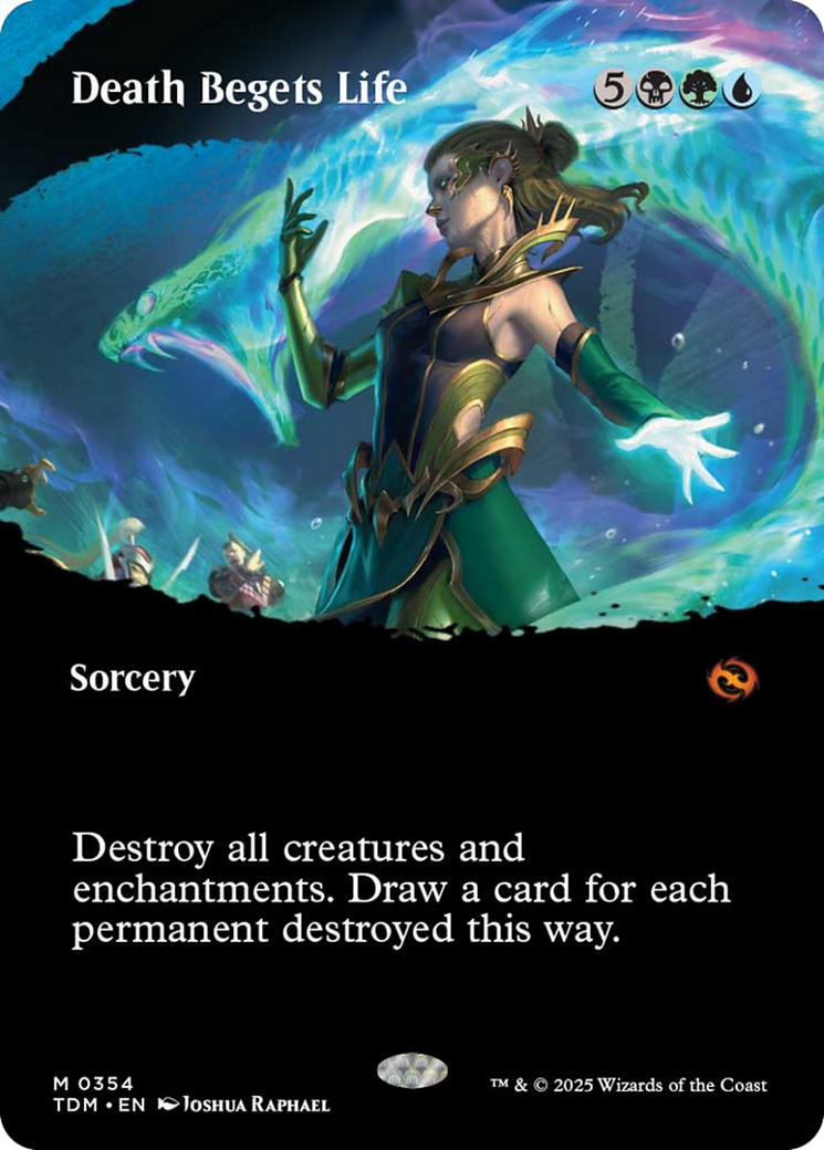 Death Begets Life (Borderless) [Tarkir: Dragonstorm] | Gamers Paradise