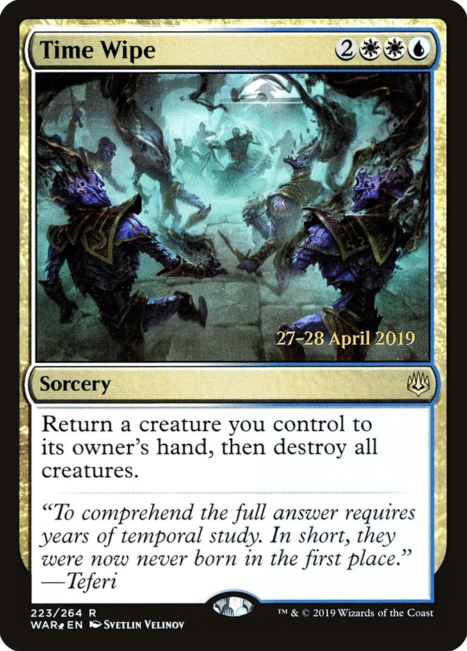 Time Wipe [War of the Spark Prerelease Promos] | Gamers Paradise