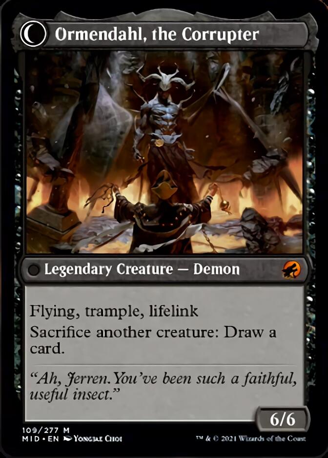 Jerren, Corrupted Bishop // Ormendahl, the Corrupted [Innistrad: Midnight Hunt] | Gamers Paradise