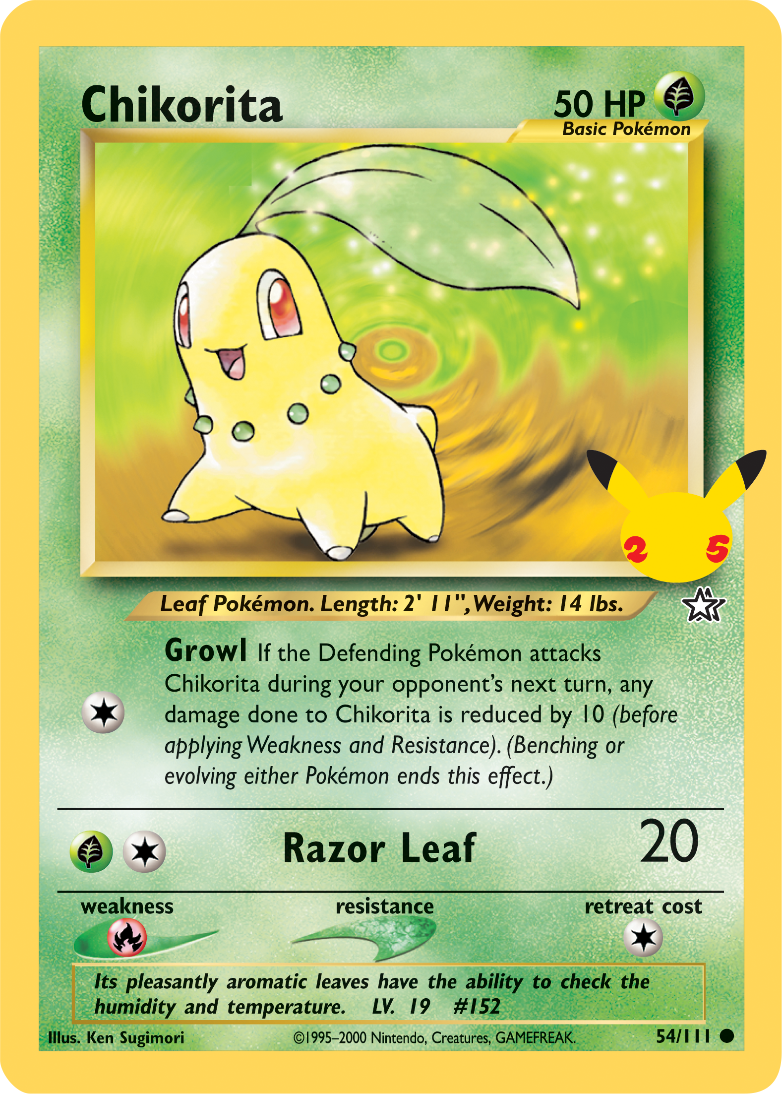 Chikorita (54/111) (Jumbo Card) [First Partner Pack] | Gamers Paradise