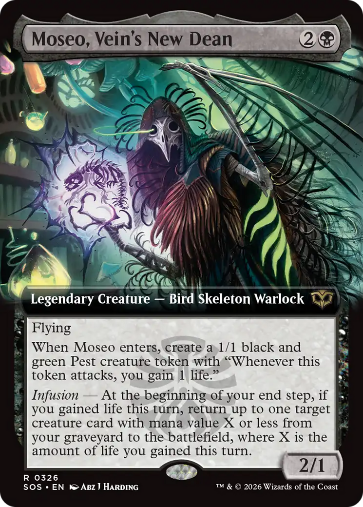 Moseo, Vein's New Dean (Extended Art) [Secrets of Strixhaven] | Gamers Paradise