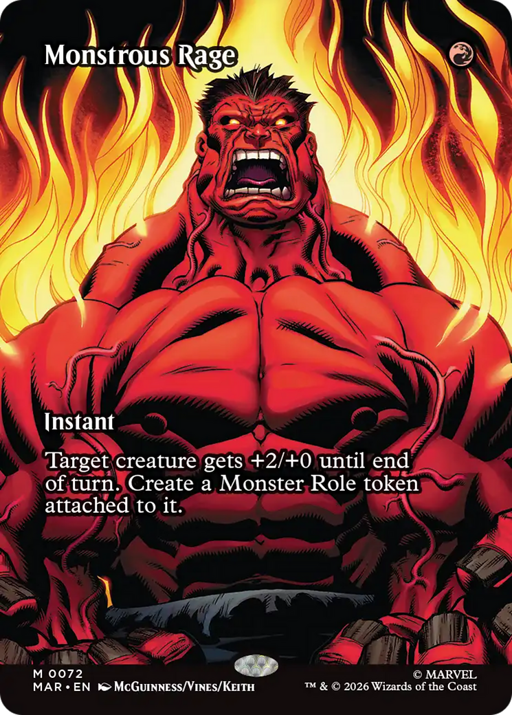 Monstrous Rage (Borderless) [Marvel Universe: Eternal-Legal] | Gamers Paradise