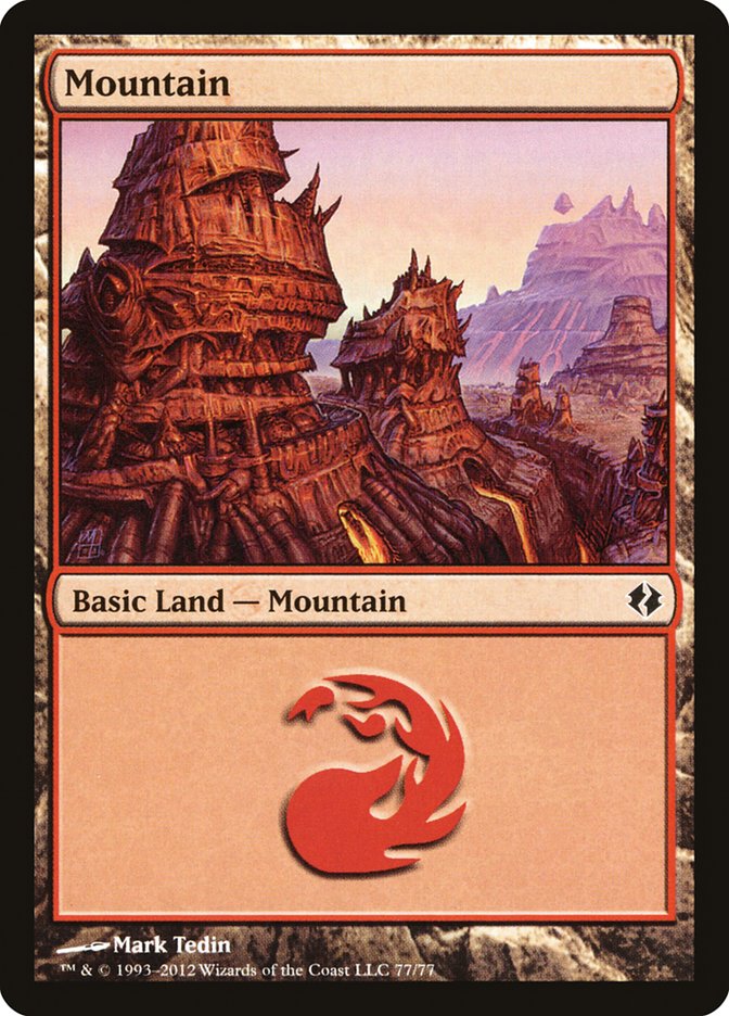 Mountain (77) [Duel Decks: Venser vs. Koth] | Gamers Paradise