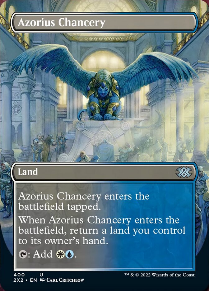 Azorius Chancery (Borderless Alternate Art) [Double Masters 2022] | Gamers Paradise