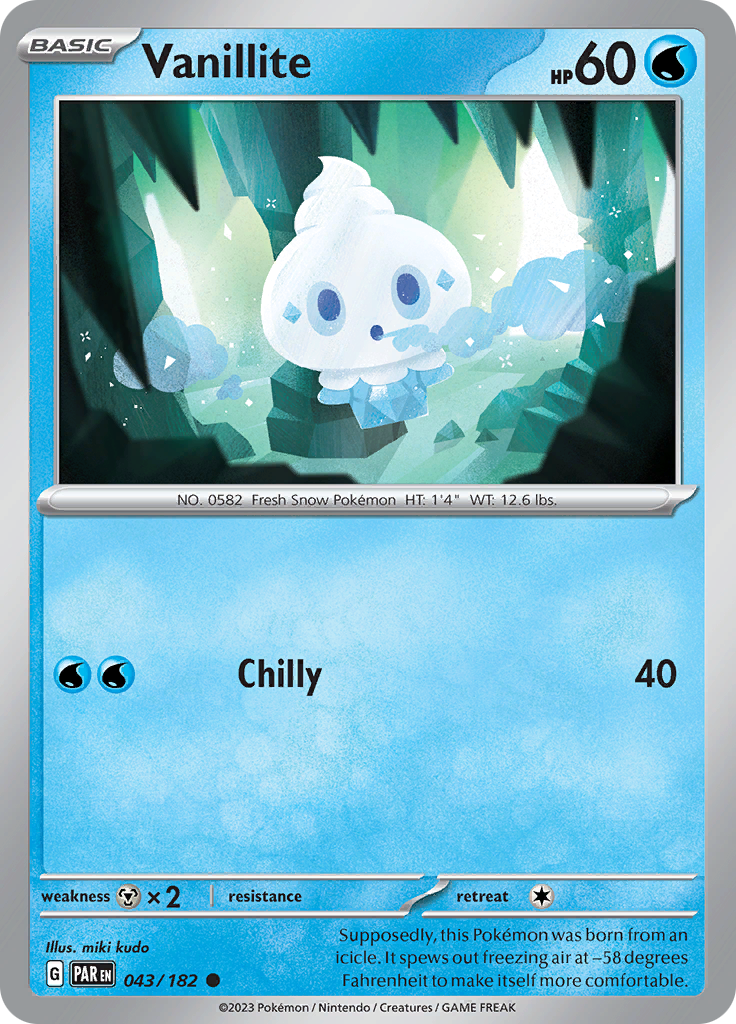 Vanillite (043/182) [Scarlet & Violet: Paradox Rift] | Gamers Paradise